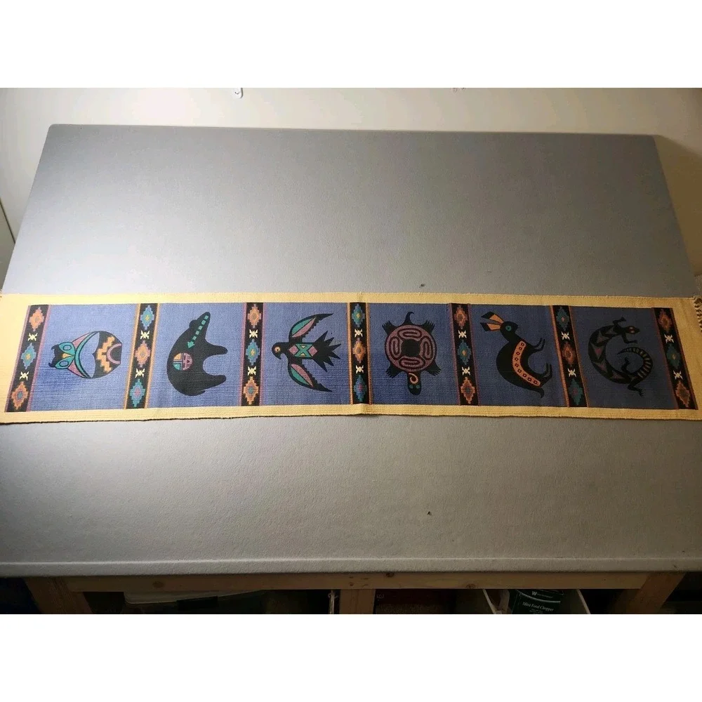 El Paso Saddle Blanket Co Southwest Heavy Cotton Table Runner 6ft 1-inch